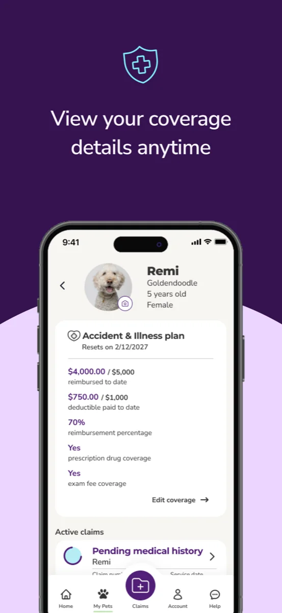 View coverage details anytime
